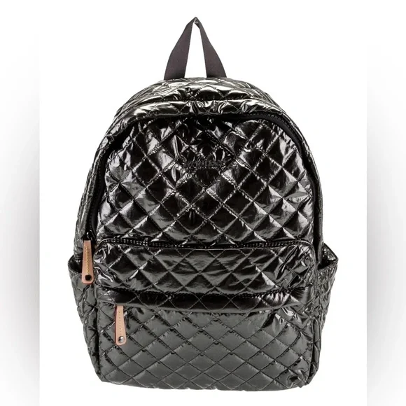 MZ Wallace Black Patent Leather Lacquer Backpack - Picture 2 of 15